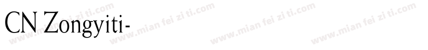 CN Zongyiti字体转换